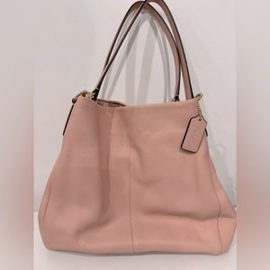 COACH Madison Pink Pebbled Leather Phoebe Purse with Dustbag